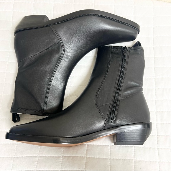 Madewell The Idris Ankle Boot in True Black Leather Size 7 - Picture 8 of 11